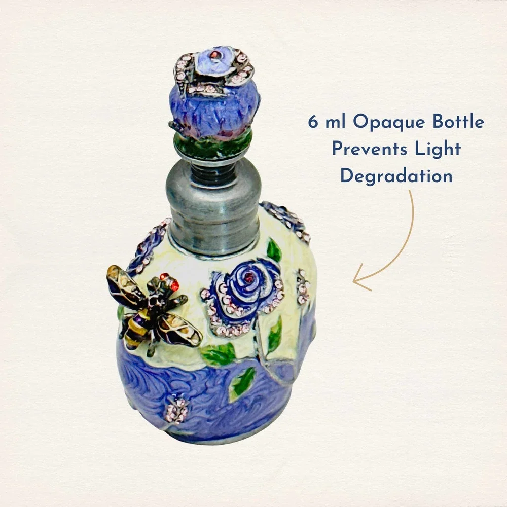 Evenchae Bee & Roses Glass Perfume Bottle, 6 ml, Empty - w/Gift Bag - Picture 4 of 14